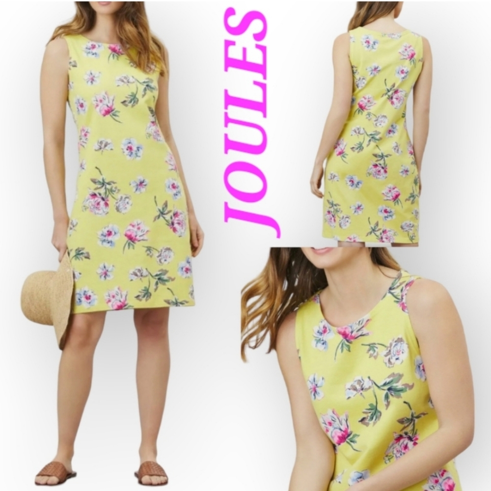 JOULES lemon floral print tank Above-knee dress